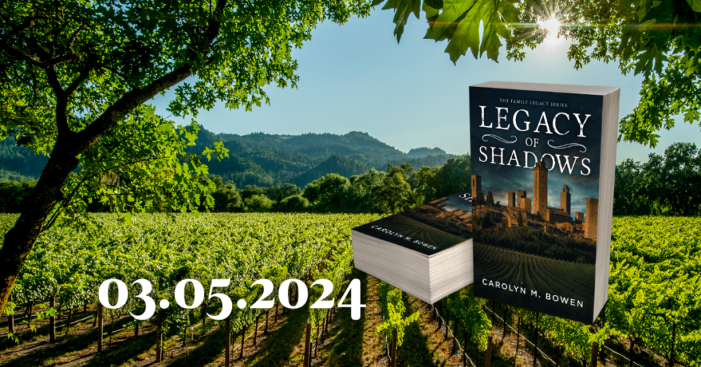 Cover Reveal of Legacy of Shadows by Carolyn Bowen.